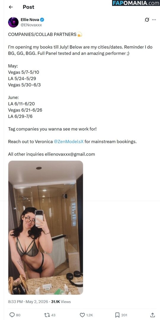 Ellie Nova / SlayherJax / ellienovaxx / ellienovaxxx / ellienovaxxx - Nud OnlyFans  Fotografie scursă #4